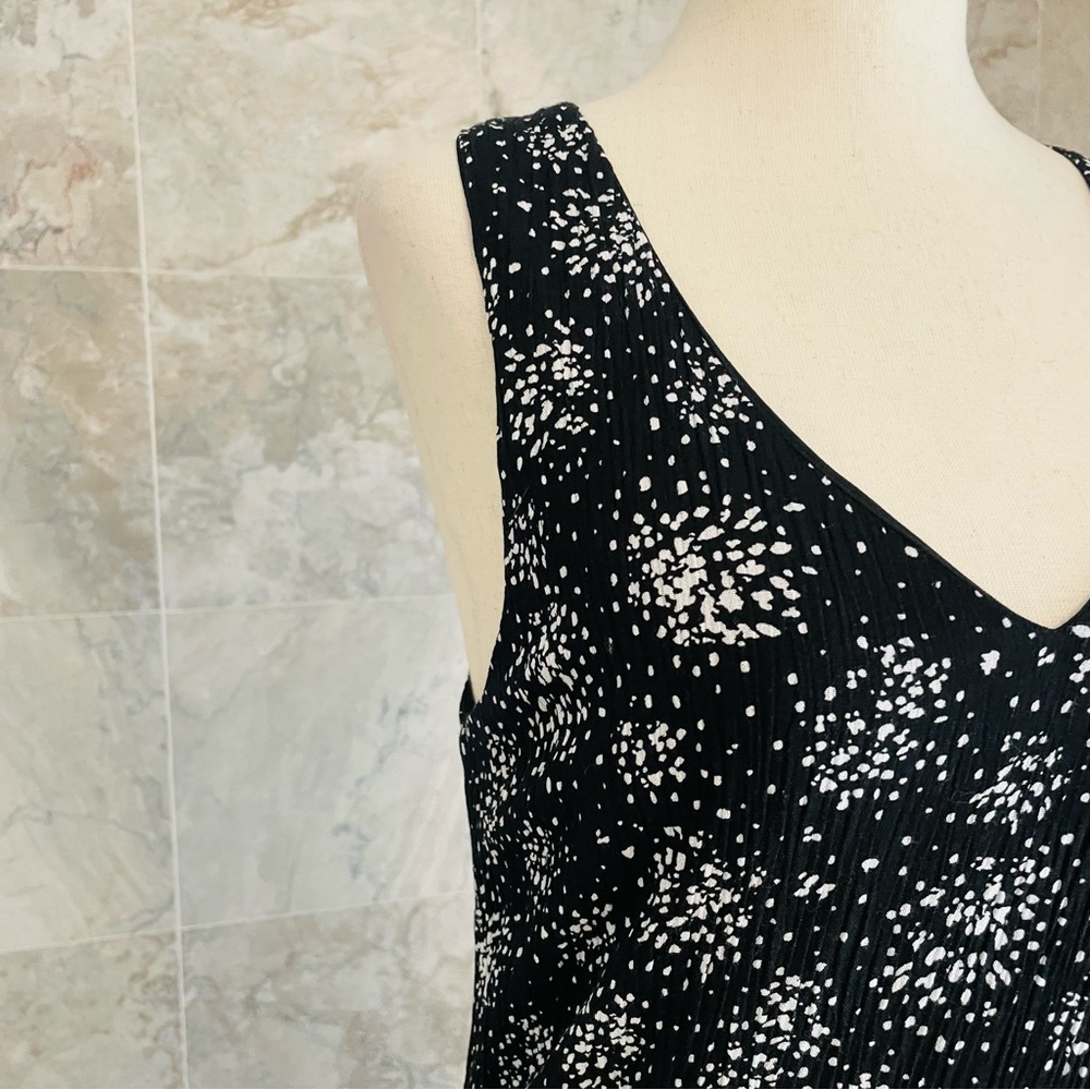 French Grey Dot Pattern Racerback Mini Dress - Picture 4 of 8